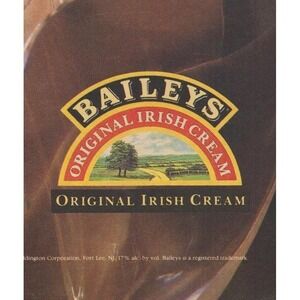 Vintage 1992 Baileys Print Ad Original Irish Cream Liquor Bar Lounge Decor